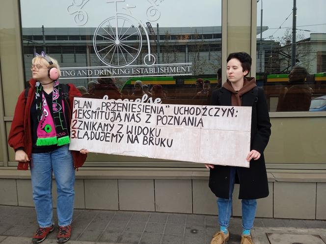 Protest przeciwko wysiedleniu uchodźców z Ukrainy i prywatyzacji Ikara