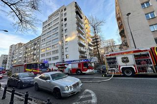 Potężny wybuch w centrum Warszawy. Kłęby dymu przy wieżowcach