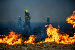 Akcja gaśnicza w Biebrzańskim Parku Narodowym
