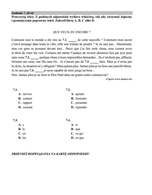 Matura język francuski rozszerzony strona 8