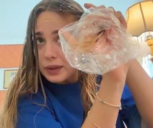 Wiktoria Gąsiewska tonuje włosy