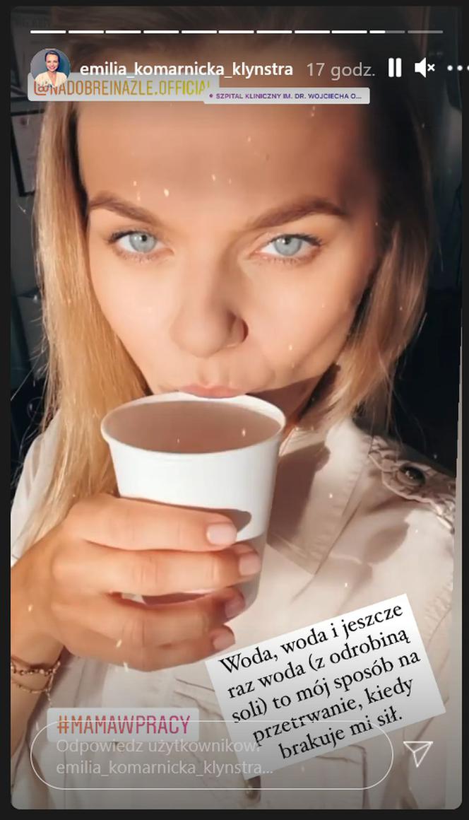 Emilia Komarnicka-Klynstra na Instagramie na planie "Na dobre i na złe"