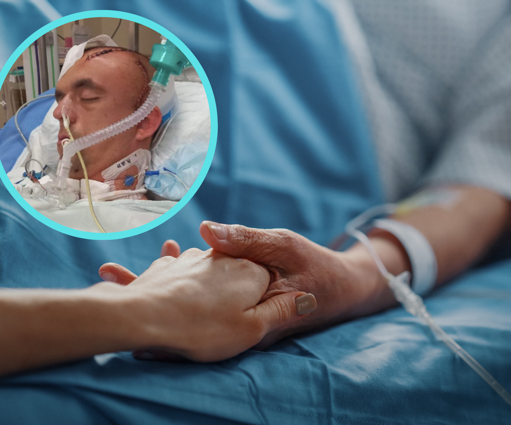 Mateusz był z dziećmi na placu zabaw, gdy rozbolała go głowa. Okazało się, że to krwiak śródmózgowy