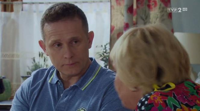 M jak miłość odc. 1410. Kisielowa (Małgorzata Różniatowska), Artur (Robert Moskwa)