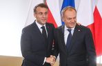 Donald Tusk z Emmanuelem Macronem