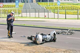 Motocyklista potrącił rowerzystkę