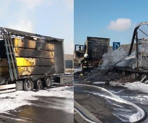 Wypadek i pożar na A4