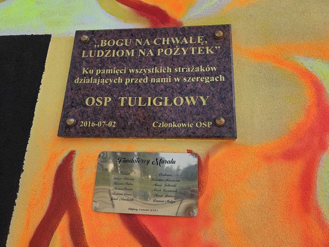 Niezwykły mural strażaków OSP w Tuligłowach