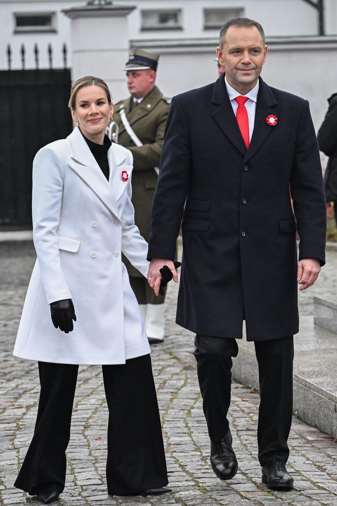 Marta Nawrocka w czasie obchodów Narodowego Święta Niepodległości