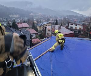 Szczyrk. Pożar domu jednorodzinnego 