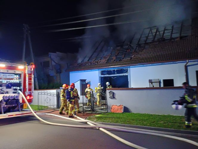 Pożar domu w Płużniczkach