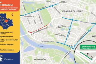 Trasa Łazienkowska - objazd wiaduktów