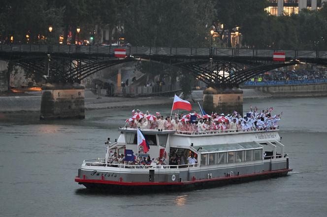 Reprezentacja Polski podczas ceremonii otwarcia IO Paryż 2024 