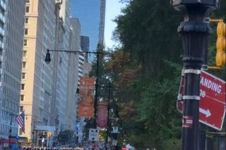 Katarzyna cichopek dopinguje męża na Maratonie Nowojorskim