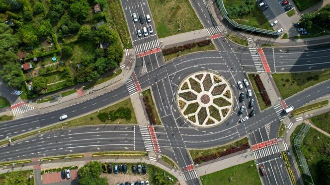 Ronda w Toruniu z lotu ptaka. Władze chwalą się zielenią