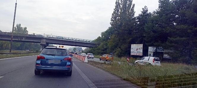 Trasa DK 86 stoi w korku