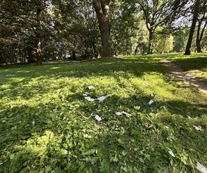 Dramat w parku w Pasłęku. Dwóch nastolatków ugodzonych nożem