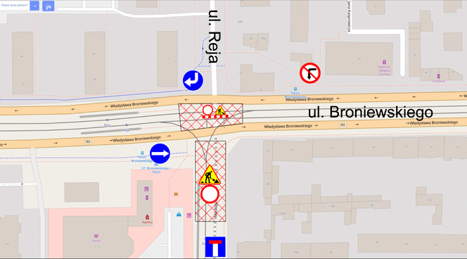 Będą kolejne utrudnienia dla kierowców na Broniewskiego