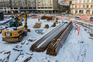 Trwa remont placu Wolności w Łodzi