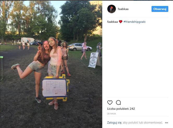 Fabienne Wiśniewska z przyjaciółmi