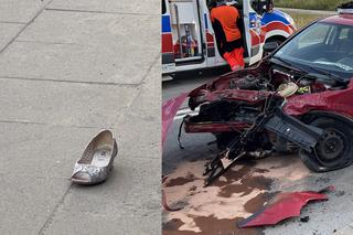 Śmiertelny wypadek w Wawrze. Srebrny pantofel ofiary został na asfalcie