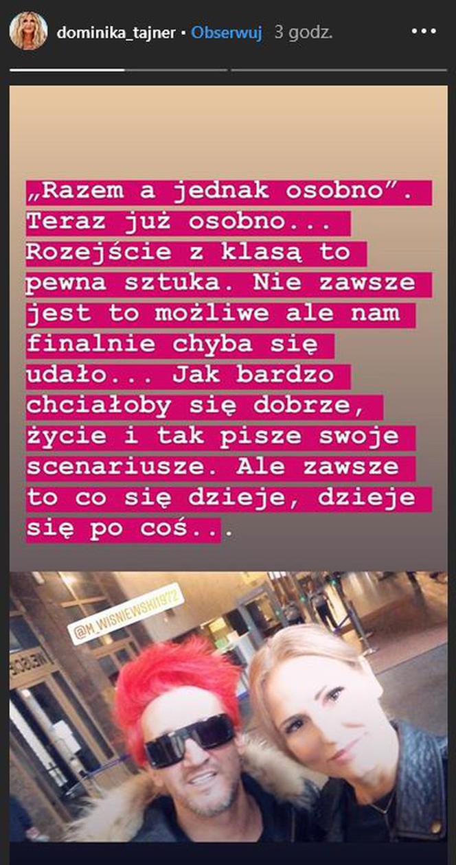 Dominika Tajner po rozwodzie