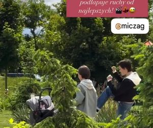 Na dobre i na złe nowy sezon. Kubuś (Wiktor Trojan), Blanka (Pola Gonciarz), Nina (Rita Sobocińska) na planie