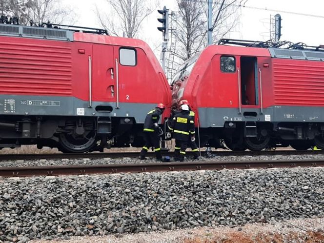 Zderzenie dwóch lokomotyw w pow. bialskim