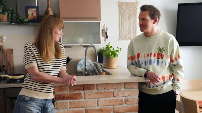 Barwy szczęścia odc. 3251. Łukasz (Michał Rolnicki), Agnieszka (Katarzyna Tlałka)