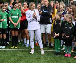 Marta Nawrocka na festiwalu piłki kobiecej