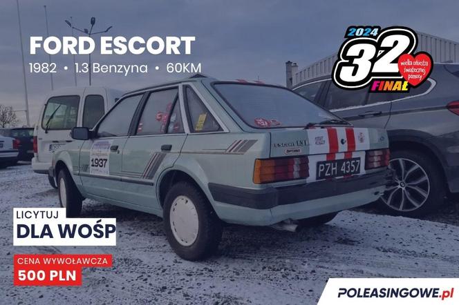 Kultowy Ford Escort z 1982 roku z autografem Jurka Owsiaka na WOŚP 2024