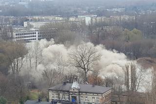 Wyburzanie Szkieletora w Sosnowcu