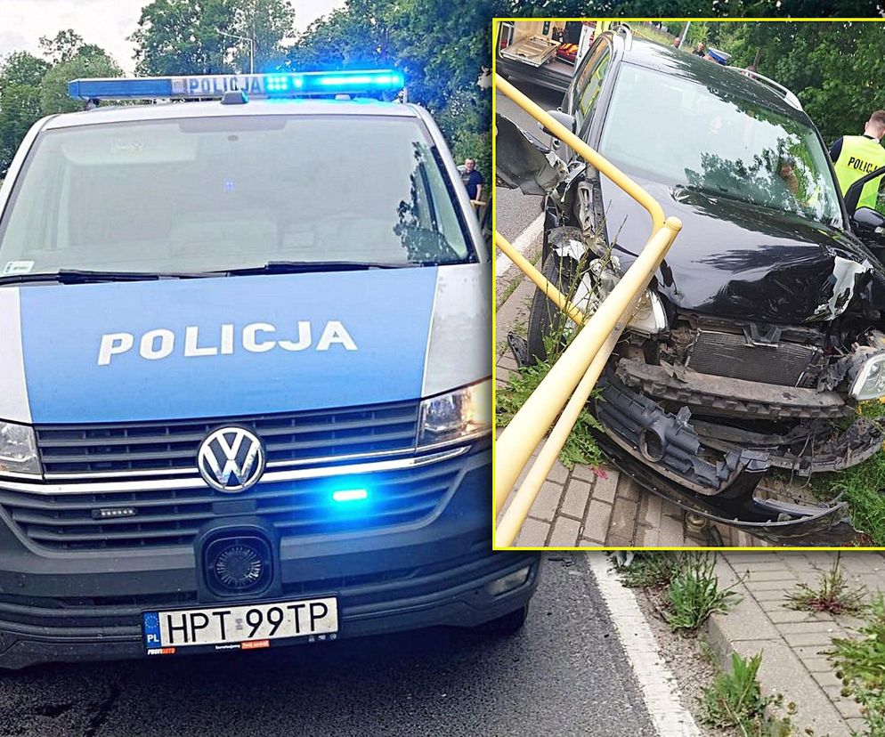 Zasłabł za kierownicą i wjechał w barierki! Dramatyczna walka o życie kierowcy