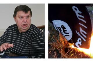 Kononowicz pali flagę ISIS: Będę z nimi walczyć!