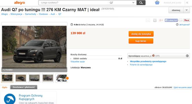 Doda - Dorota Rabczewska sprzedaje Audi Q7 po tuningu na Allegro