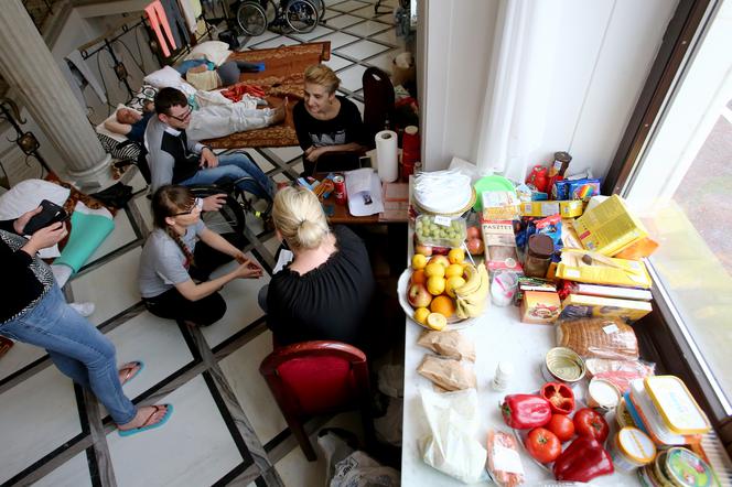 Protest niepełnosprawnych w Sejmie