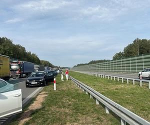 Wypadek na A1, motocyklista nie żyje. Kierowcy utknęli w potężnym, wielogodzinnym korku