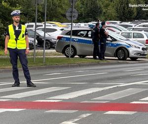 Policja zabezpiecza mecz GKS Katowice - Radomiak Radom