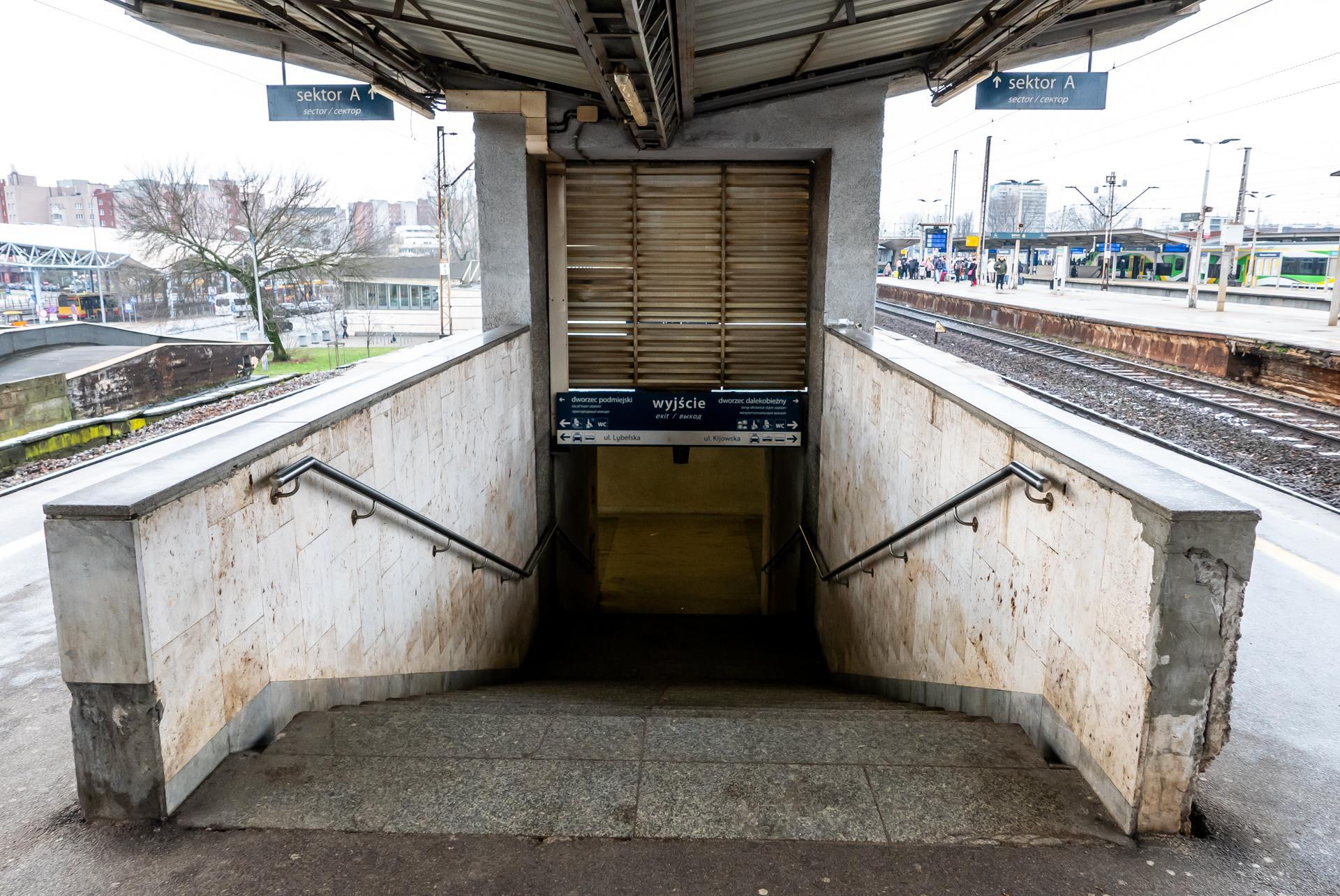 Dworzec PKP Warszawa Wschodnia przed przebudową w ramach remontu linii średnicowej