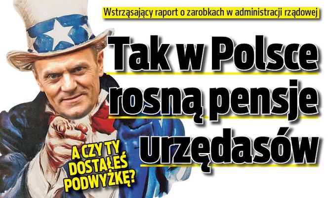 Tak w Polsce rosną pensje urzędasów