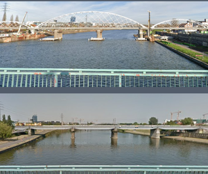 Most kolejowy nad Wisłą kiedyś i dziś