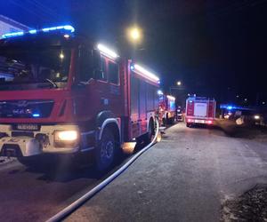 Pożar budynku gospodarczego w Czyżowie w gminie Łagów