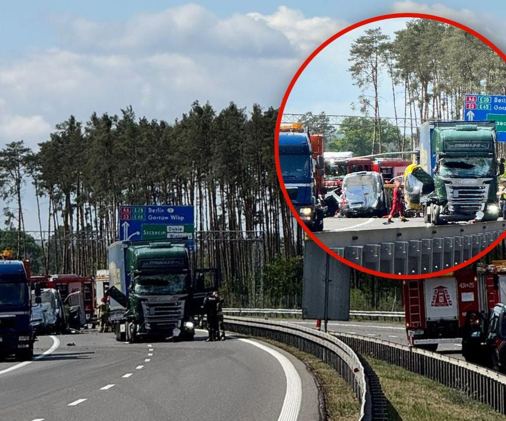 Wypadek na autostradzie A6