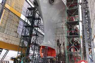 Północnokoreańska fregata w budowie