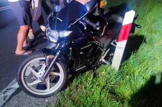 Zderzenie motocyklisty z sarną w Olszynach