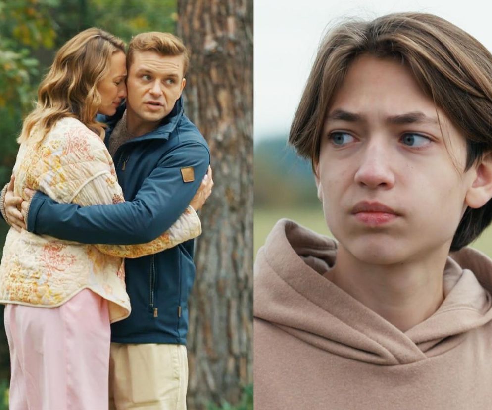 Barwy szczęścia, odcinek 3149: Emil (Artem Malaszczuk), Asia (Anna Gzyra), Hubert (Marek Molak) 