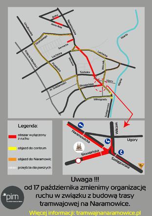 Zmiany w organizacji ruchu - schemat dla kierowców