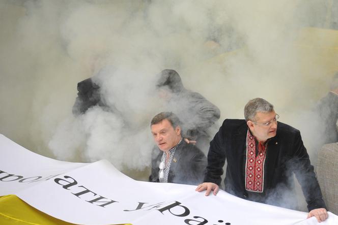 Zamieszki w ukraińskim parlamencie 