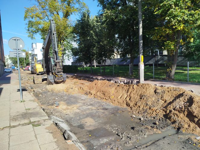 Roboty drogowe na ulicy Błonie w Siedlcach