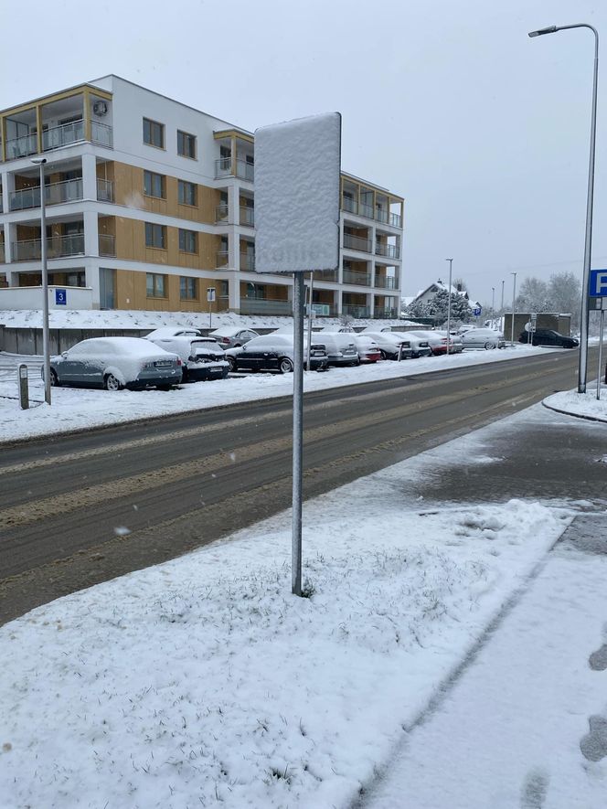 Kwietniowe opady śniegu w Lublinie